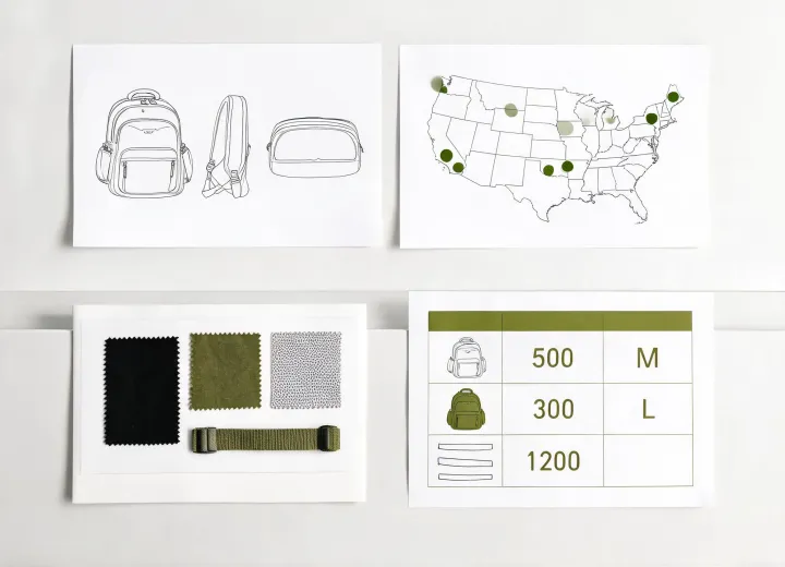 Buyer-side bag sourcing coordination board